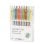 Caneta gel retrátil set 9 cores ponta 0,5mm termoplástico clip superior