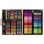 Mallette d'art en bois 180 pièces peinture huile aquarelle crayons accessoires