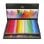 Crayon de couleur professionnel 72 couleurs, corps rond, coffret métal 2 niveaux