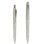 Bolígrafo Pulsador Set 2 Unidades Color Plata Termoplástico Clip Metálico