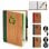 Carnet Bambou Recyclé avec Stylo 18 x 14 cm Pack 4 Couleurs Assortis