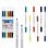 Estuche rotulador doble punta set 6 colores diseño práctico PVC termoplástico