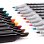 Set de 262 feutres double pointe étui de transport polyester couleurs variées