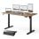 SENSE7 Nojo Light Escritorio Regulable Eléctrica con Motor 140x70 Negro/Marrón oscuro
