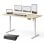 SENSE7 Nojo Light Escritorio Regulable Eléctrica con Motor 140x70 Blanco/Marrón claro