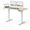 Escritorio SENSE7 NOJO Light 120x60 cm Ajuste Eléctrico Altura Memoria Negro/Madera/Hormigón/Gris