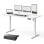 SENSE7 Nojo Light Escritorio Regulable Eléctrica con Motor 140x70 Blanco