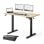 SENSE7 Nojo Light Escritorio Regulable Eléctrica con Motor 120x60 Negro/Marrón claro