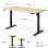 Escritorio SENSE7 NOJO Light 140x70 cm ajuste eléctrico altura carga 70 kg negro/madera/hormigón/gris