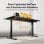 Escritorio SENSE7 NOJO Light 140x70 cm ajuste eléctrico altura carga 70 kg negro/madera/hormigón/gris