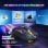 Ratón inalámbrico gaming RGB 2.4G, sensor óptico 2400 DPI, batería 600 mAh, 7 botones, cuerpo metálico