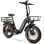 Cesta delantera TTGO F6-F-100 negra gran capacidad ligera para bici eléctrica F6