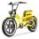 Bicicletta elettrica Hidoes C8 quadro in ferro, display G518, sella extra large, colore giallo