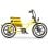 Bicicletta elettrica Hidoes C8 quadro in ferro, display G518, sella extra large, colore giallo