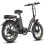 Bicicleta Eléctrica Eleglide F20+ 20Ah Motor 250W 90km Pantalla LCD Negra