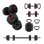 Ksix 40 Kg Kit De Pesos, Halteres, Discos Pesos, Barra, Peso Russo, Preto