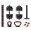 Ksix 40 Kg Kit De Pesos, Halteres, Discos Pesos, Barra, Peso Russo, Preto