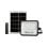 Proyector LED Solar 100W IP65 650 lúmenes Panel Monocristalino Batería LiFePO4