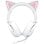 Auriculares Gaming Razer Kraken Kitty V3 X con cable y orejas de gatito, micrófono cardioide, blancos