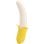 Vibrador Pretty Love Banana Geek silicone 7 modos vibração 3 de empurrador recarregável USB amarelo