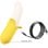 Vibrador Pretty Love Banana Geek silicone 7 modos vibração 3 de empurrador recarregável USB amarelo