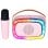 Lautsprecher Trevi Karaoke Wireless und Kabel 10 W mit USB-C, LED und Mikrofon Pink