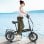 Bicicleta eléctrica SAMEBIKE YINYU14 plegable 350 W batería 36 V 7,8 Ah 14 pulgadas