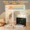 Radiador Eléctrico Wifi 2000W 77x46 cm con control remoto y pantalla LED, temporizador y kit de pared