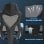 Vinsetto Silla Gaming Con Reposapiés Retráctil Respaldo Reclinable Azul