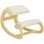 Homcom Silla Ergonómica De Rodillas De Madera 55x85x55 Cm Crema