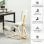 Homcom Silla Ergonómica De Rodillas Con Respaldo Marco De Madera Crema