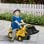 Homcom Tractor A Pedales Para Niños De 18 A 48 Meses Con Pala Bocina Amarillo