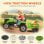 Aiyaplay Tractor Eléctrico Para Niños Con Remolque Desmontable Verde