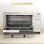 Horno de Sobremesa Homcom Mini 9L 750W Temperatura y Temporizador Ajustables Crema