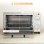 Homcom Mini Horno Eléctrico 9l 50w Con Temperatura Ajustable Temporizador Crema