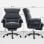 Homcom Silla De Escritorio Con Reposapiés Respaldo Reclinable Y Alto Gris Oscuro