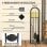 Outsunny Juego De Utensilios Para Chimenea De 5 Piezas 20x20x71 Cm Dorado