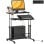Homcom Escritorio Elevable Con Ruedas Enchufes Puertos Usb Y Altura Ajustable