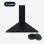 Campana extractora Everest 7060B Piramidal 60 cm negro con filtros y control mecánico