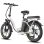 Bicicleta eléctrica Fafrees F20+ plegable 90 km autonomía 20 Ah 250 W Shimano 7V Blanca