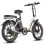 Bicicleta eléctrica Fafrees F20+ plegable 90 km autonomía 20 Ah 250 W Shimano 7V Blanca