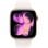 Apple Watch Series 11 GPS + Cellular 42 mm, boîtier en aluminium or rose et bracelet sport rose poudré, tailles S/M