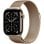 Apple Watch Series 11 GPS + Cellular 42 mm, boîtier en titane doré avec boucle milanaise dorée