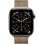 Apple Watch Series 11 GPS + Cellular 42 mm, boîtier en titane doré avec boucle milanaise dorée