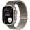 Apple Watch Ultra 3 GPS+Cellular 49mm Bracciale in titanio naturale con cinturino in maglia milanese, titanio naturale, piccolo