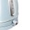 Chaleira elétrica vintage 1,8 L aço inoxidável compacta, prática 2200 W, azul.