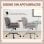 Homcom Silla De Oficina Con Piernas Cruzadas Asiento Ancho Gris Oscuro