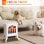 Homcom Chimenea Eléctrica De Pie 750/1500 W Área De Cobertura 15-20 M² Blanco
