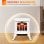 Homcom Chimenea Eléctrica De Pie 750/1500 W Área De Cobertura 15-20 M² Blanco