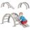 Aiyaplay Juguete De Escalada Para Niños 4 En 1 Con Rampa Escalador De Arco Gris